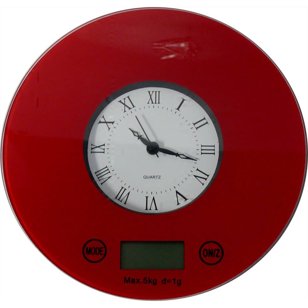 Digital Kitchen Scale with Quartz Clock