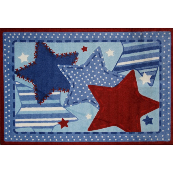 Denim Dreams Blue Nylon Area Rug (33 x 48)