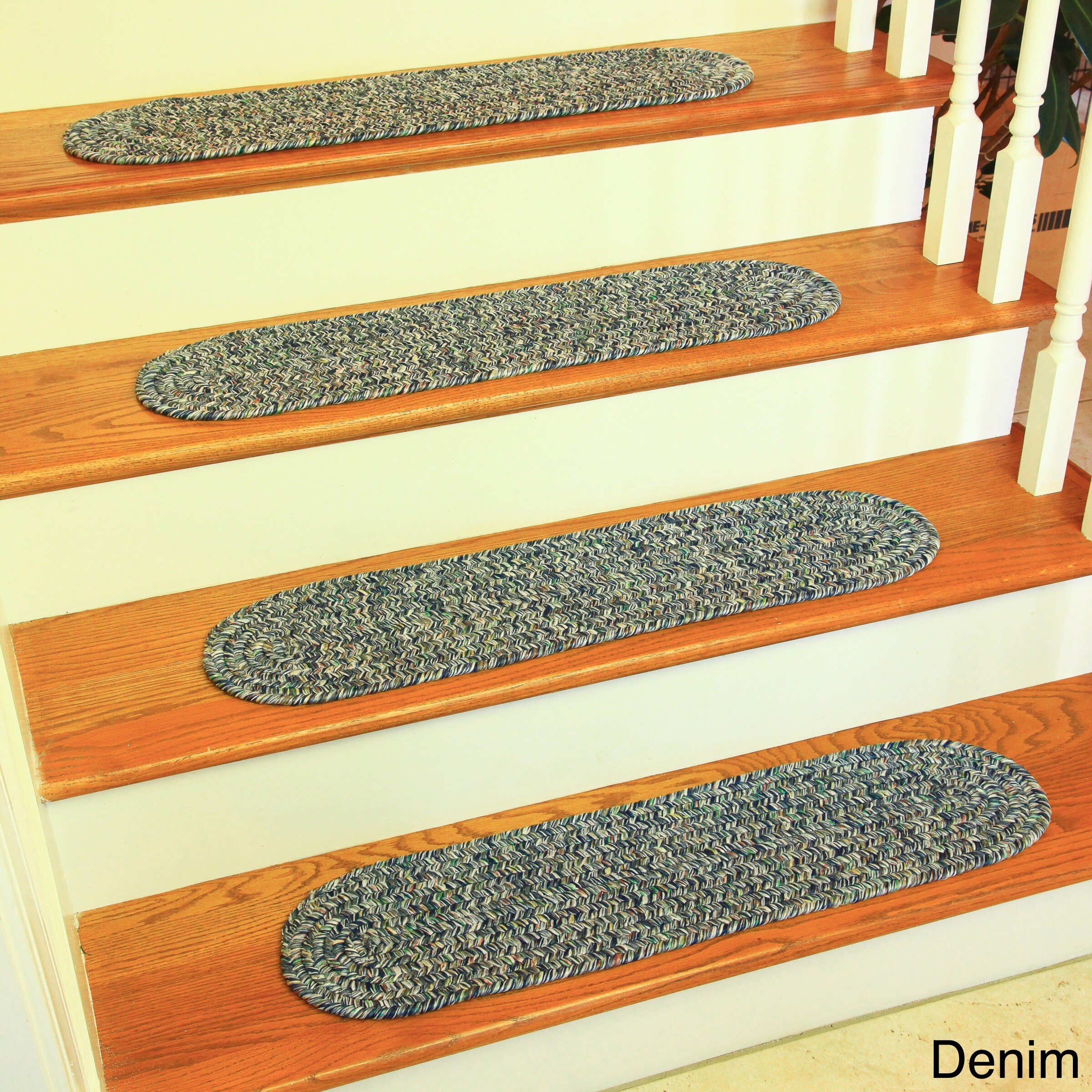 Rhody Rug Sandi Reversible Braided Stair Treads Set Of 4 Sandi Reversible Braided Stair Treads