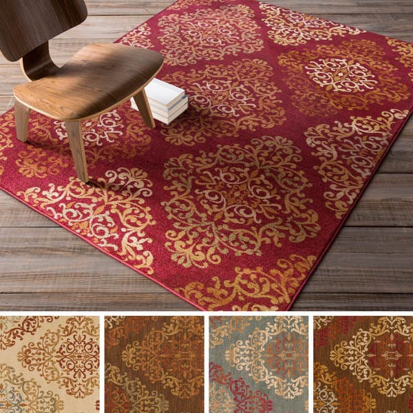 Artfully Crafted Arlesey Damask Area Rug