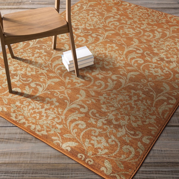 Artfully Crafted Amersham Damask Area Rug - 5'3" x 7'3"