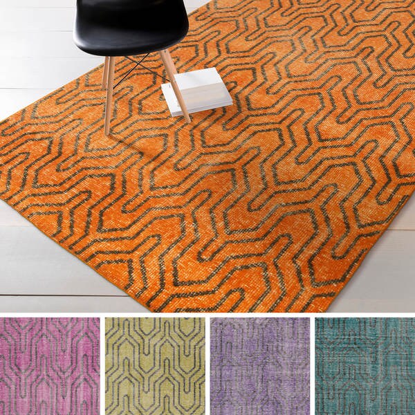 Hand Knotted Bridport Contemporary Wool Area Rug On Hand Knotted Bridport Contemporary Wool Area Rug