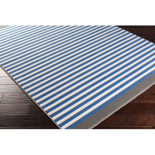 Hand Woven Lothian Stripe Reversible Wool Rug (26 x 8)