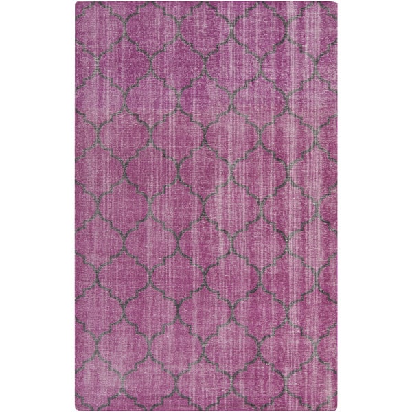 Beverly Hand Knotted Bohemian Trellis Wool Area Rug Overstock 9602265