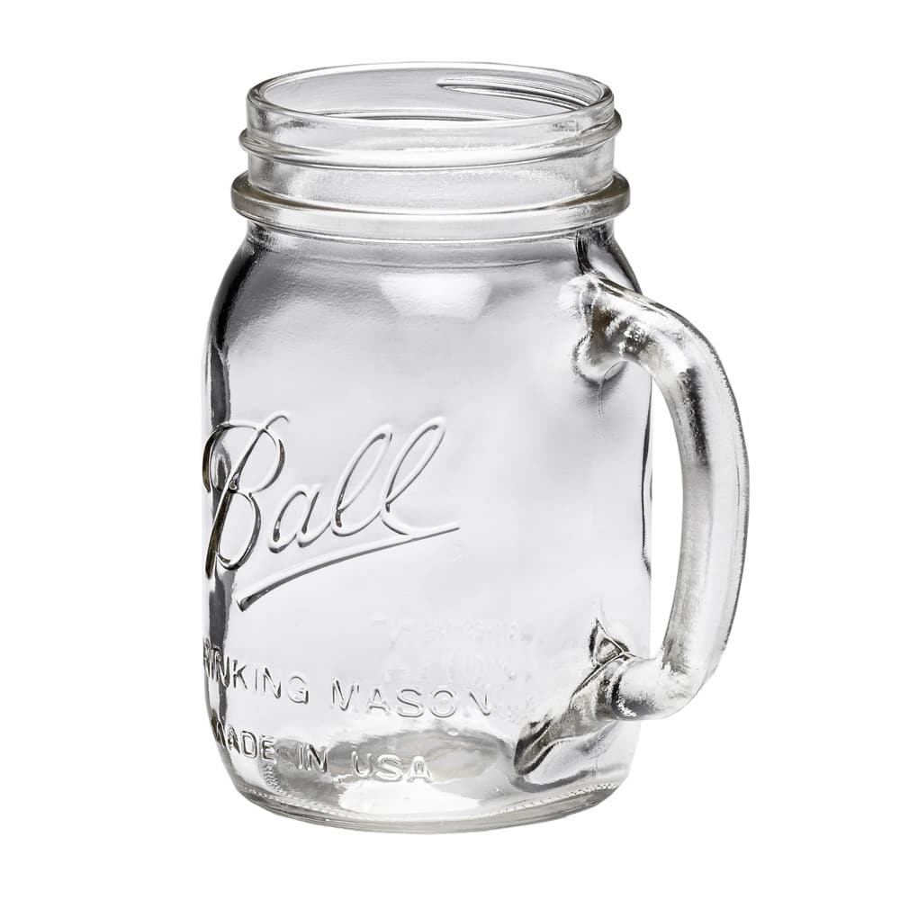 Ball Mason Jar Regular Mouth Drinking Mug 16oz, 8pk
