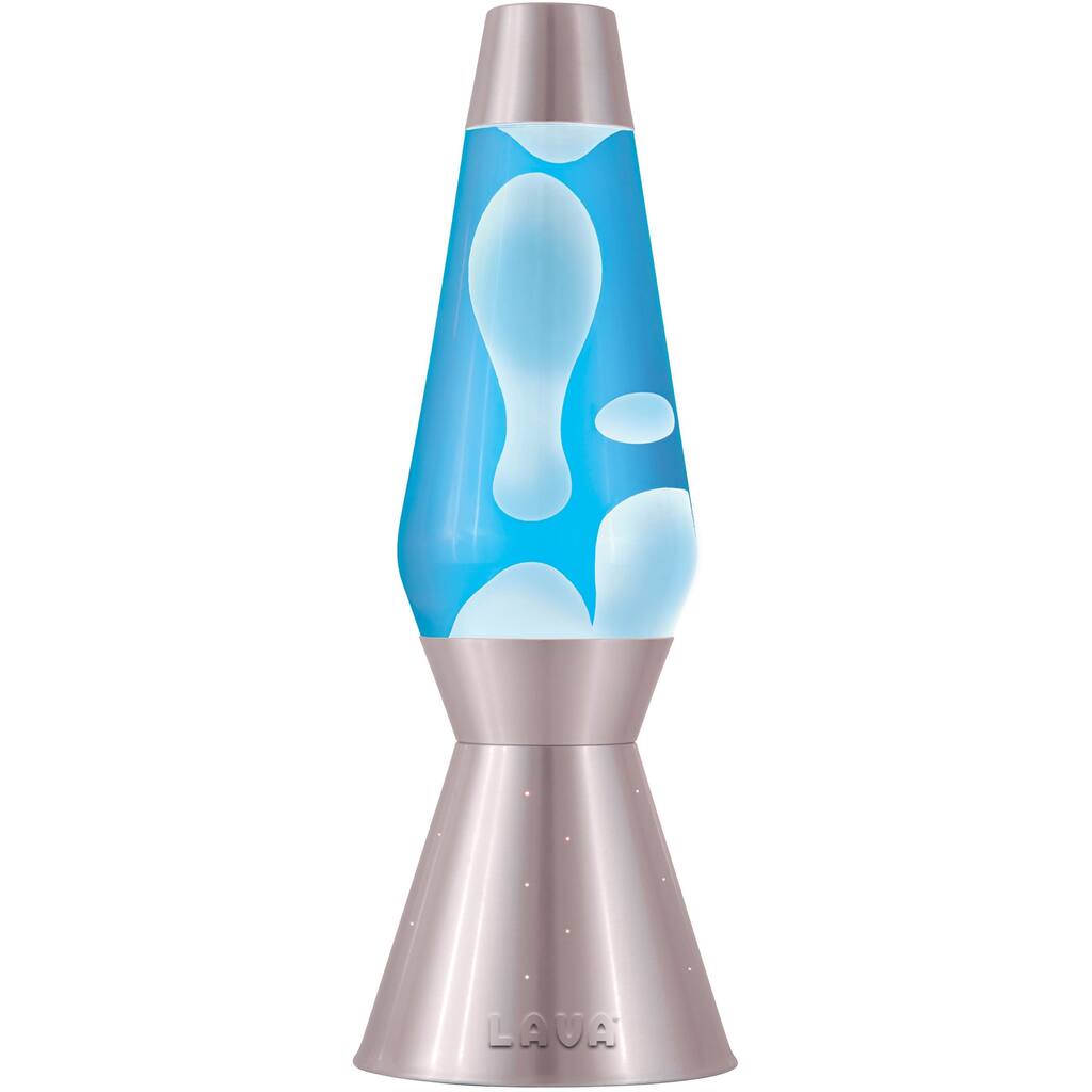 Century White/ Blue 16.3-inch Lava Lamp with Silver Base