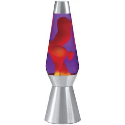Grande Yellow/ Purple 27-inch Lava Lamp with Silver Base