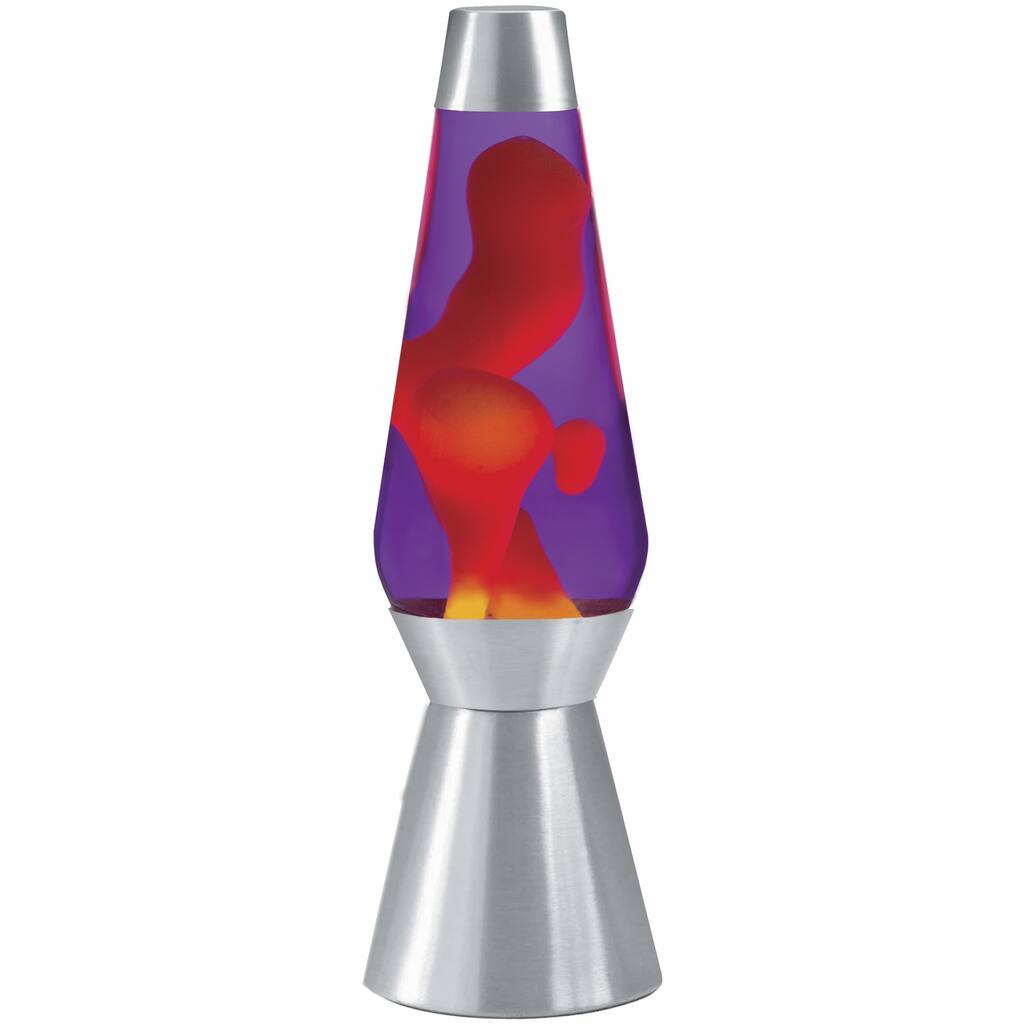 Grande Yellow/ Purple 27-inch Lava Lamp with Silver Base