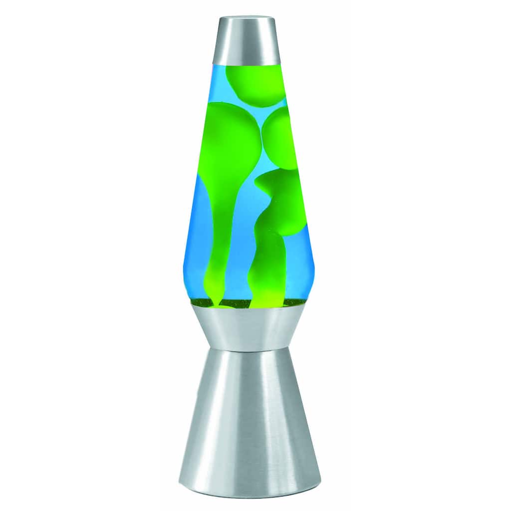Grande Yellow/ Blue 27-inch Lava Lamp with Silver Base
