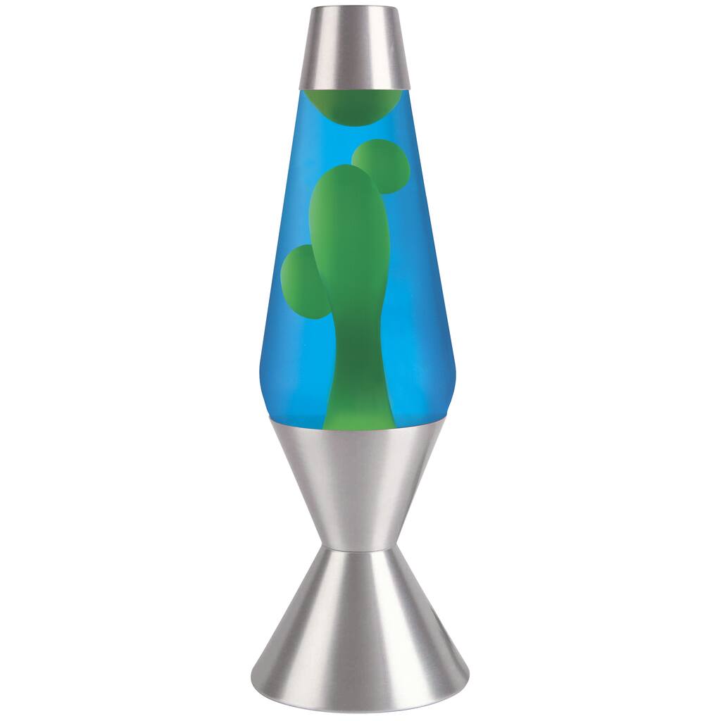 Premier Yellow/ Blue 16.3-inch Lava Lamp with Silver Base
