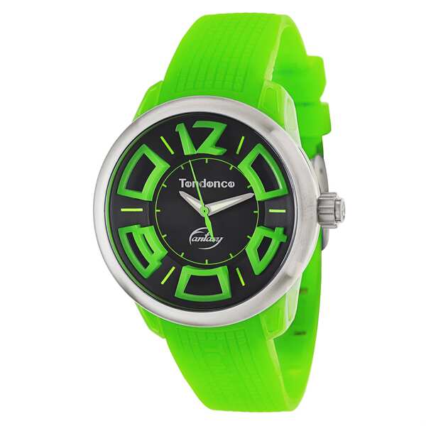 Tendence Womens Rainbow XL Neon Green Polycarbonate Quartz Watch