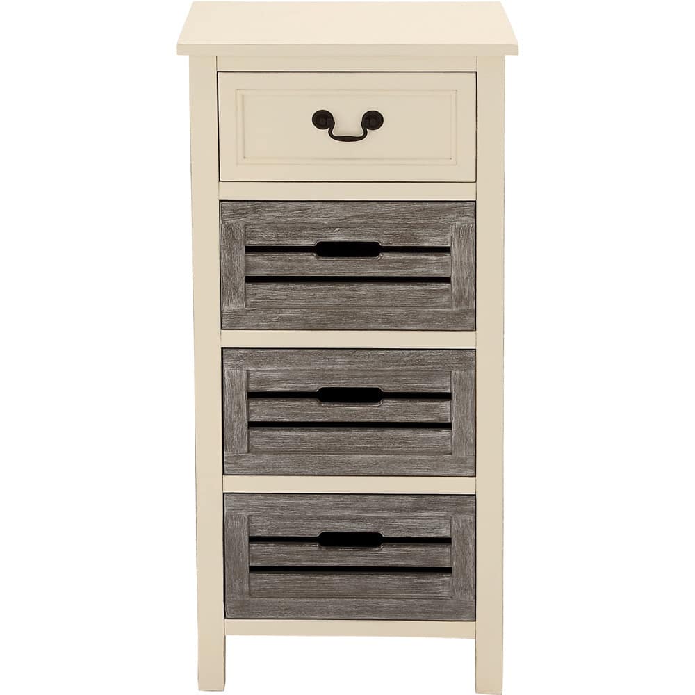 Casa Cortes Nantucket 4-Drawer Solid Wood Two-Tone Night Stand