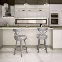 Amisco Washington 26-inch Metal Swivel Counter Stool
