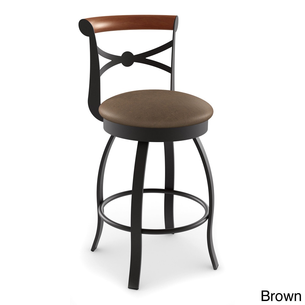Shop Amisco Bourbon Swivel Metal Counter Stool Free Shipping Today