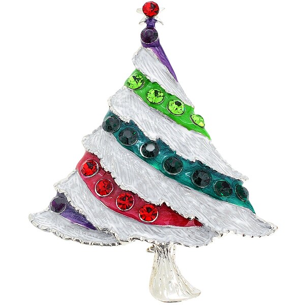 Crystal Christmas Tree Pin Brooch Free Shipping On Orders Over 45