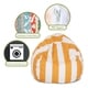 preview thumbnail 7 of 15, Majestic Home Goods Vertical Stripe Classic Bean Bag Chair Small/Large