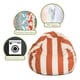 preview thumbnail 2 of 15, Majestic Home Goods Vertical Stripe Classic Bean Bag Chair Small/Large