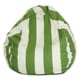 preview thumbnail 22 of 23, Majestic Home Goods Vertical Stripe Classic Bean Bag Chair Small/Large Small - Sage/Cream