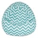 preview thumbnail 38 of 37, Majestic Home Goods Chevron Classic Bean Bag Chair Small/Large Small - Teal