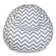 preview thumbnail 34 of 37, Majestic Home Goods Chevron Classic Bean Bag Chair Small/Large Small - Gray