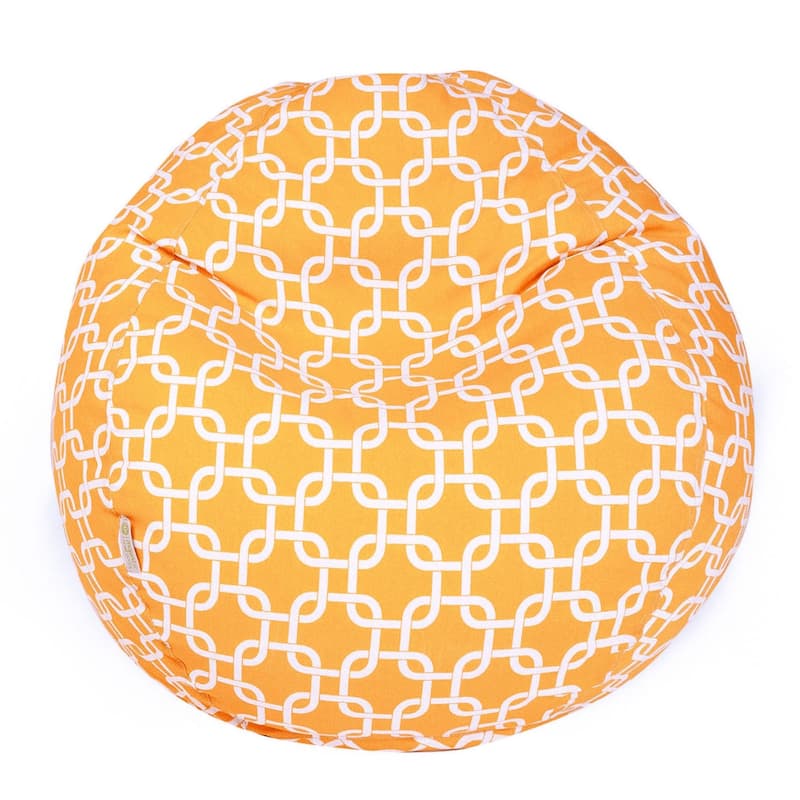 Majestic Home Goods Links Polyester Classic Bean Bag Chair Small/Large - Large - Black