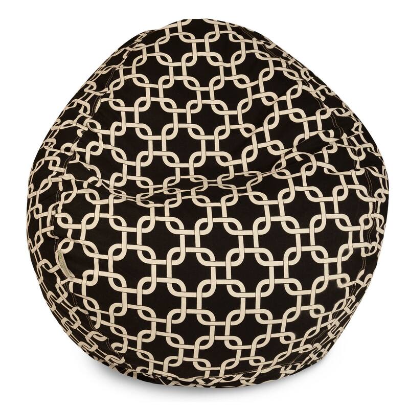 Majestic Home Goods Links Polyester Classic Bean Bag Chair Small/Large - Small - Black