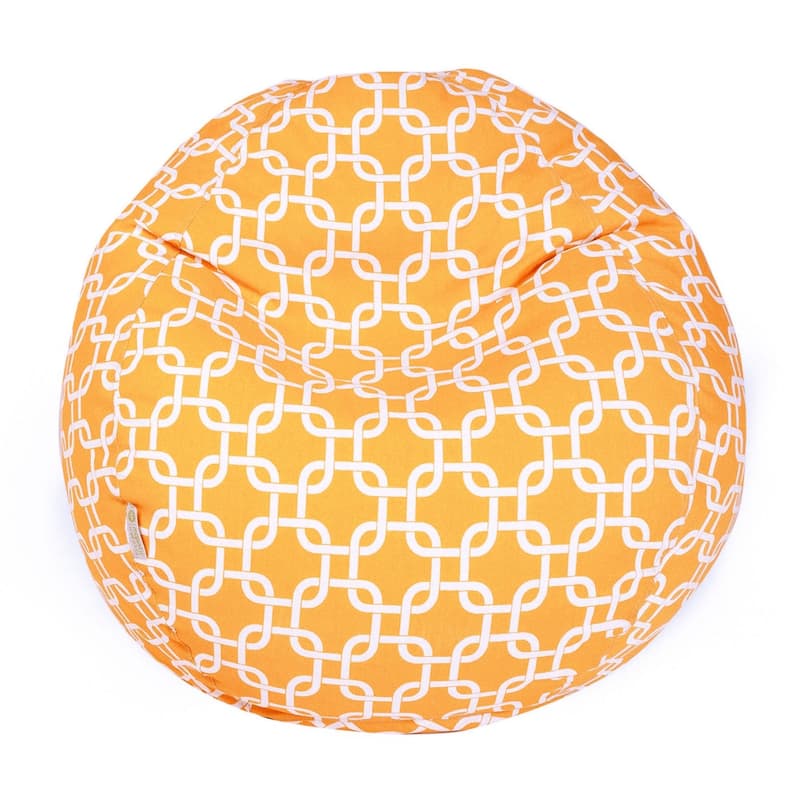 Majestic Home Goods Links Polyester Classic Bean Bag Chair Small/Large - Large - Yellow