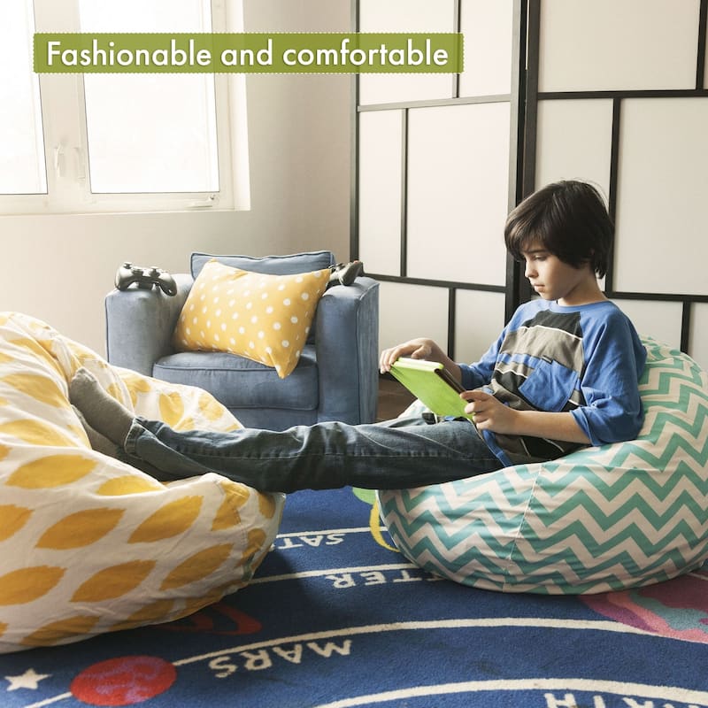 Majestic Home Goods Links Polyester Classic Bean Bag Chair Small/Large