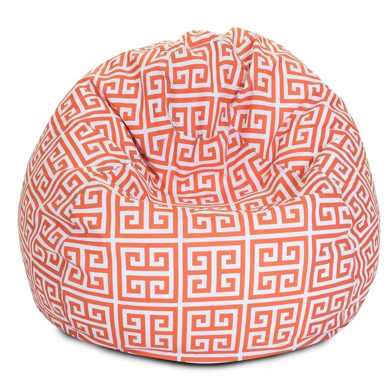 Majestic Home Goods Towers Classic Bean Bag Chair Small/Large - Large - Orange