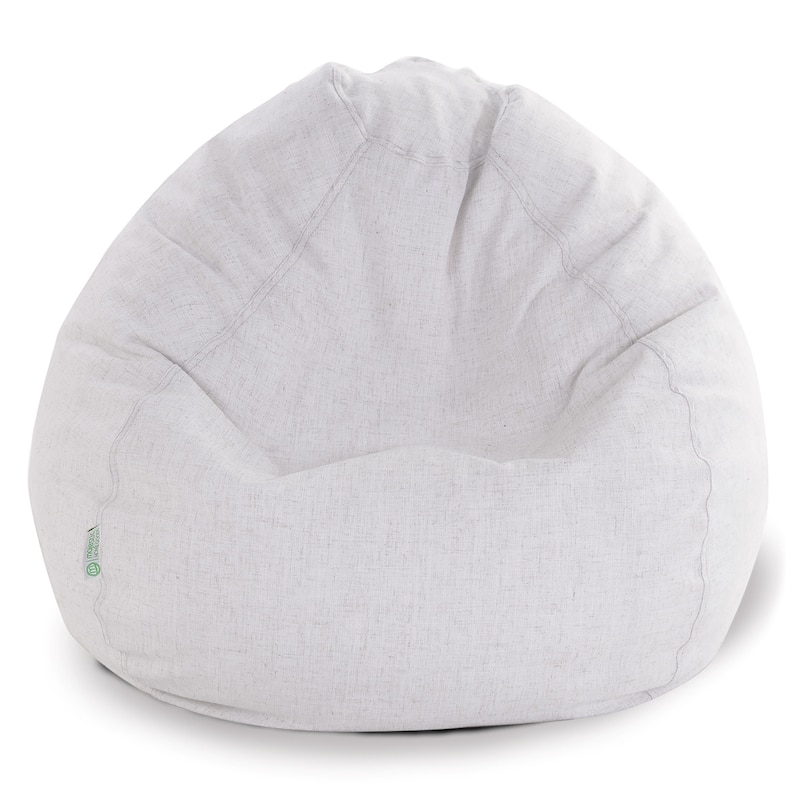 Majestic Home Goods Wales Classic Bean Bag Chair Small/Large - Small - Magnolia