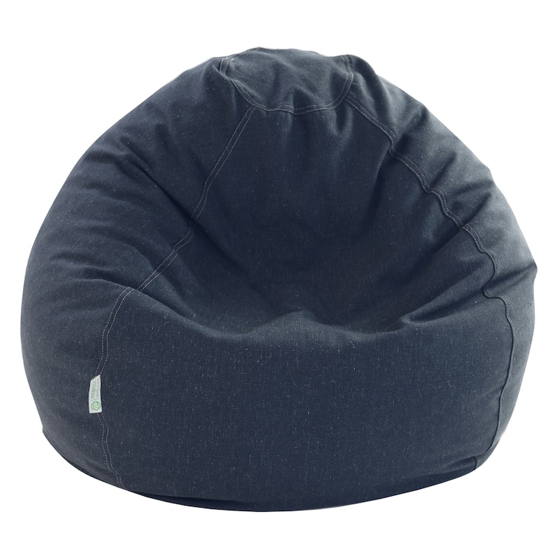Majestic Home Goods Wales Classic Bean Bag Chair Small/Large - Small - Navy