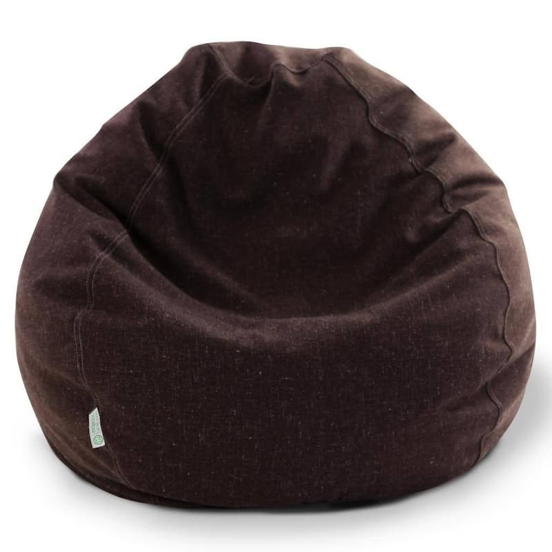 Majestic Home Goods Wales Classic Bean Bag Chair Small/Large - Small - Chocolate