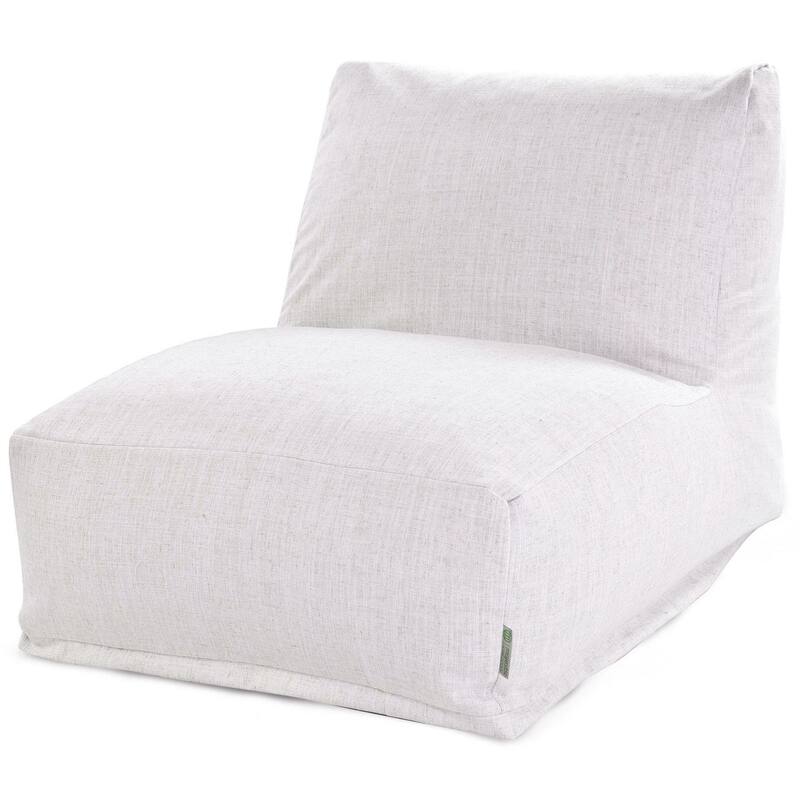 Majestic Home Goods Indoor Wales Poly/Linen Bean Bag Chair Lounger 36 in L x 27 in W x 24 in H