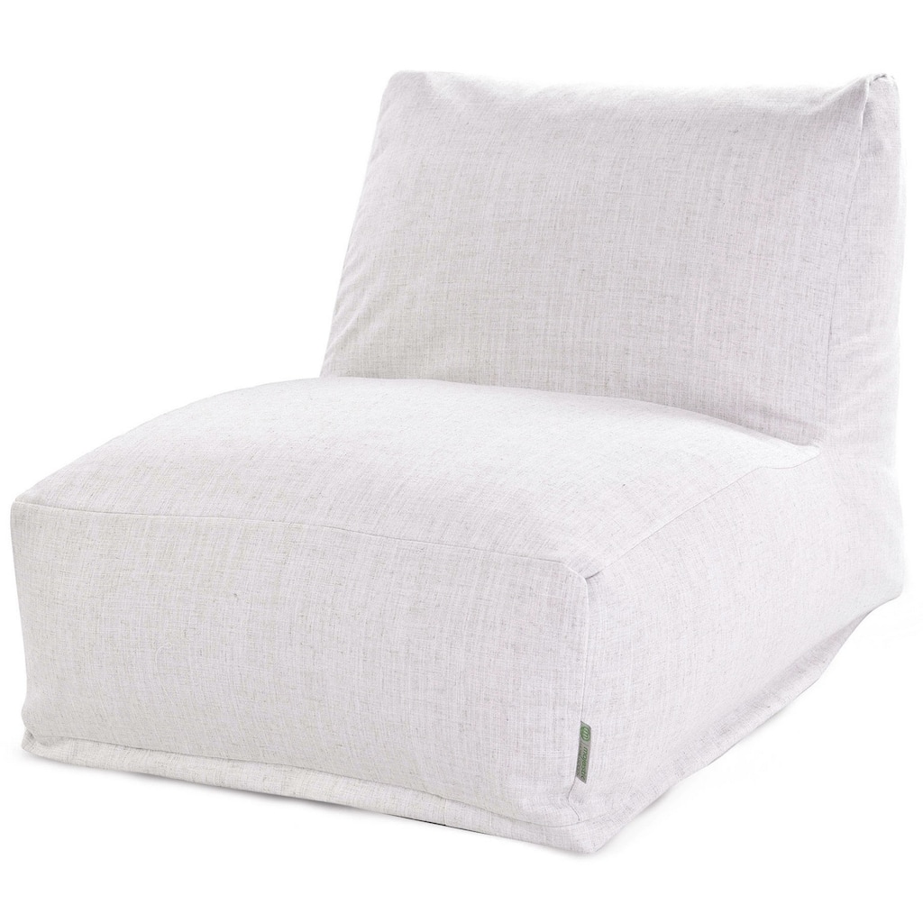 Majestic Home Goods Indoor Wales Poly/Linen Bean Bag Chair Lounger 36 in L x 27 in W x 24 in H