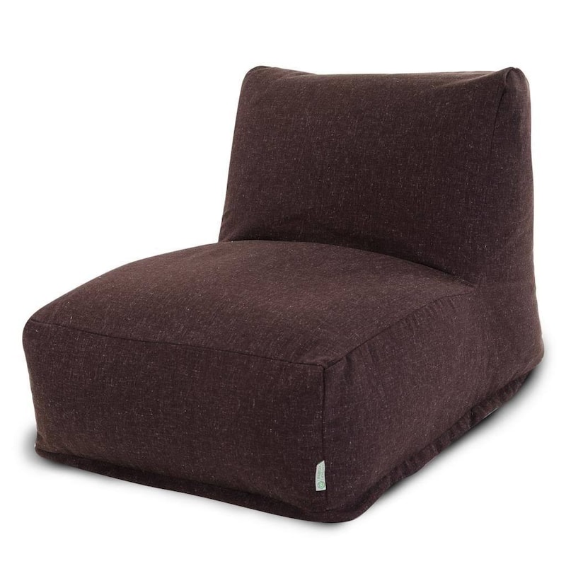 Majestic Home Goods Indoor Wales Poly/Linen Bean Bag Chair Lounger 36 in L x 27 in W x 24 in H