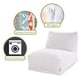 preview thumbnail 2 of 6, Majestic Home Goods Indoor Wales Poly/Linen Bean Bag Chair Lounger 36 in L x 27 in W x 24 in H