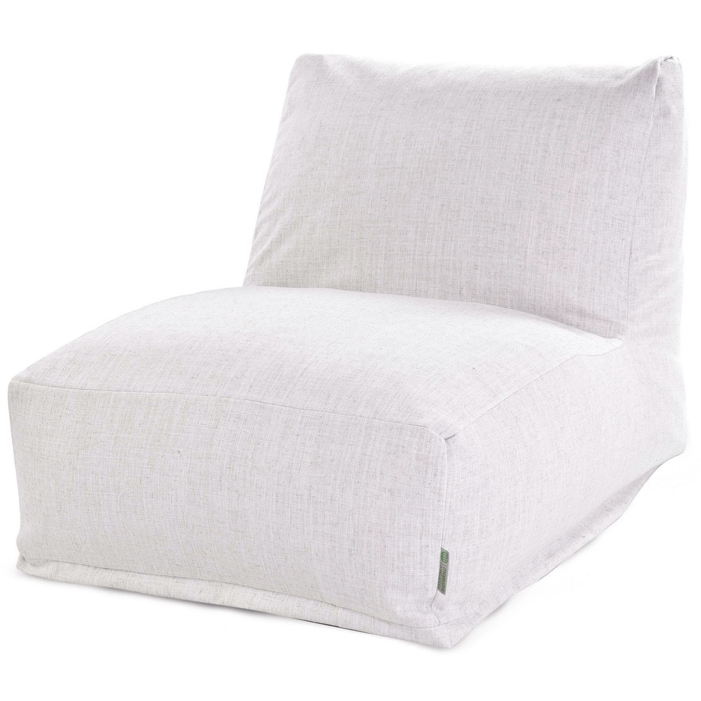 Majestic Home Goods Indoor Wales Poly/Linen Bean Bag Chair Lounger 36 in L x 27 in W x 24 in H