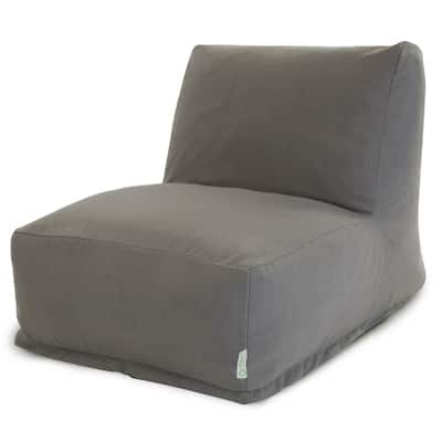 Majestic Home Goods Indoor Wales Poly/Linen Bean Bag Chair Lounger 36 in L x 27 in W x 24 in H