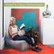 preview thumbnail 4 of 6, Majestic Home Goods Indoor Wales Poly/Linen Bean Bag Chair Lounger 36 in L x 27 in W x 24 in H