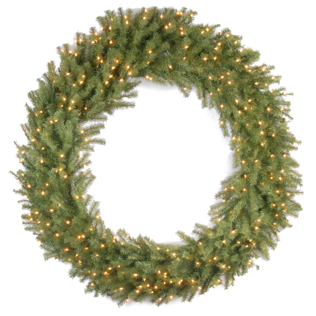 National Tree Company 5 ft. Norwood Fir Wreath with 300 Clear Lights