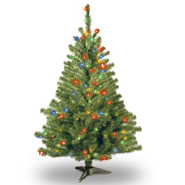 4 Foot Kincaid Spruce Tree With 100 Multi Lights 4 Foot Kincaid Spruce Tree With 100 Multi Lights