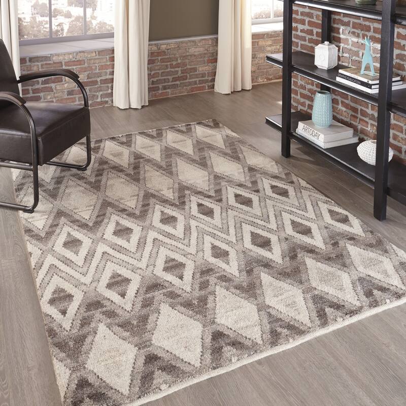 Momeni Atlas Hand Knotted Wool Geometric Area Rug