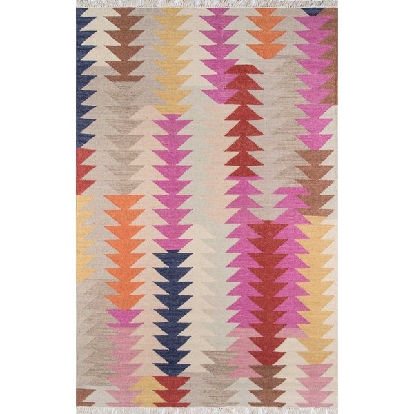 Momeni Caravan Hand Woven Wool Multi Area Rug - 7'6" x 9'6"