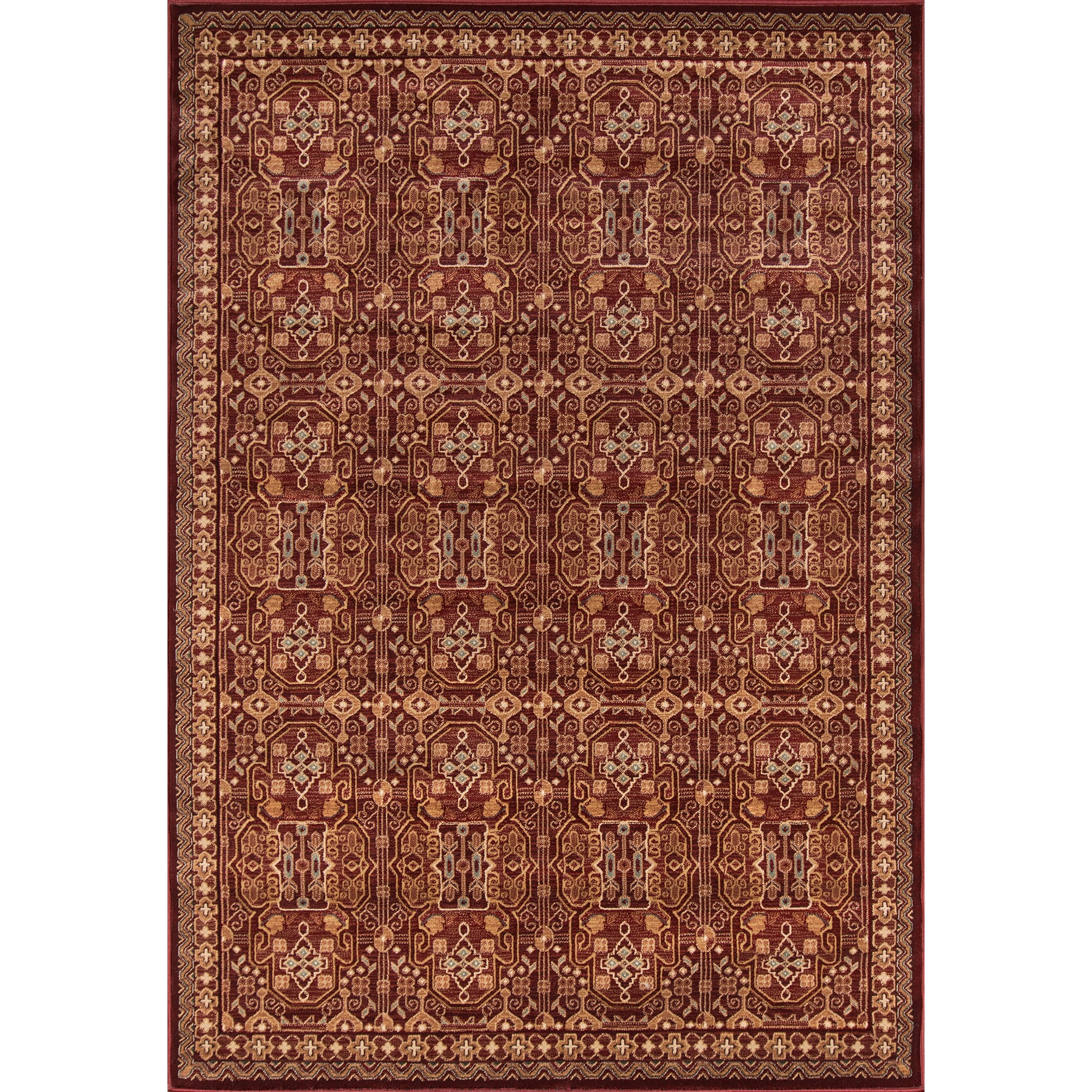 Preston Red Agra Rug (710 x 910)   13610651   Shopping