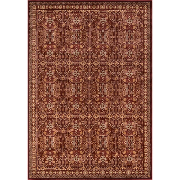 Momeni Belmont Machine Made Polypropylene Red Area Rug - 9'3" x 12'6"