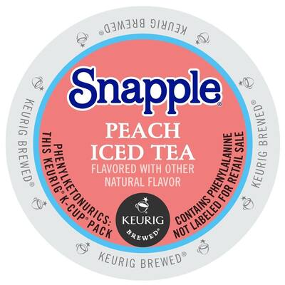 Snapple Peach Iced Tea, K-Cup Portion Pack for Keurig Brewers