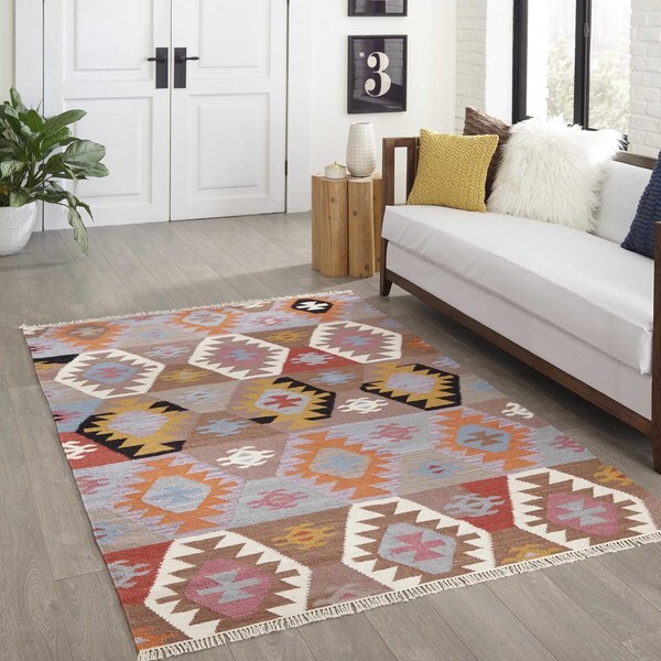Shop Momeni Caravan Multicolor HandWoven Wool Reversible Rug 5' x 7