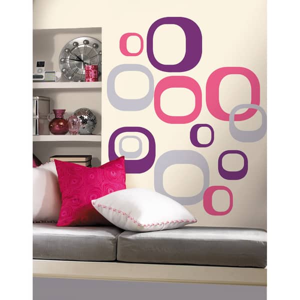 slide 1 of 2, Modern Ovals Peel and Stick Wall Decals