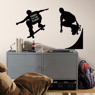 Chalkboard Skaters Chalk Peel and Stick Wall Decals