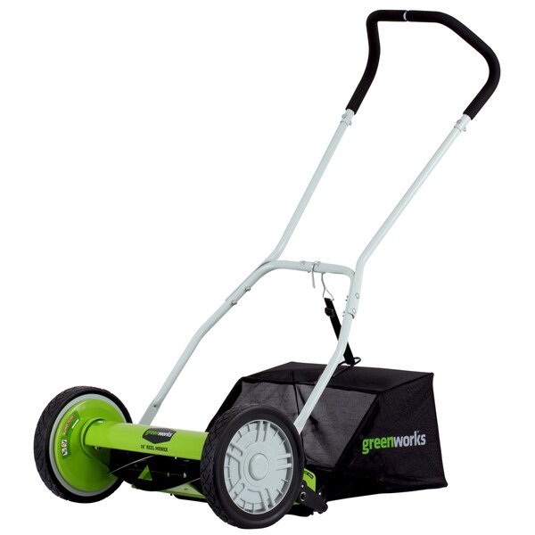 Shop Greenworks 16-inch Reel Lawn Mower - Free Shipping Today ...